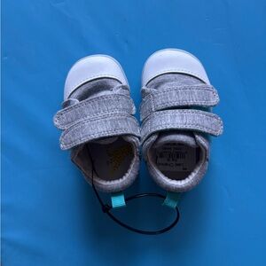 Ten Little First Walker Velcro shoes in Heather gray
